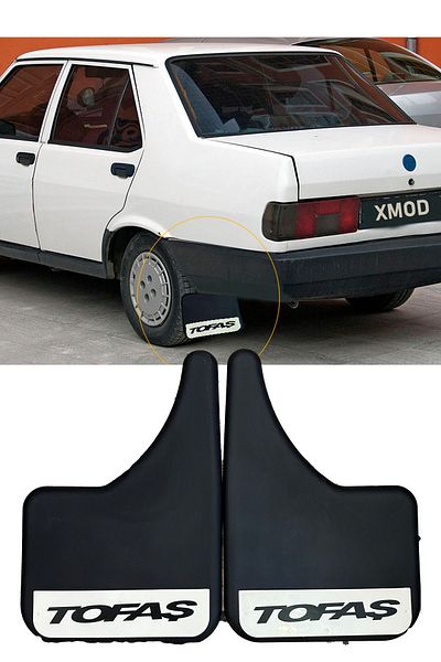 XMOD Paçalık Tofaş Şahin Born Sparkly Compatible Black Tofaş Written Dust Cover 2 Pieces Back Set