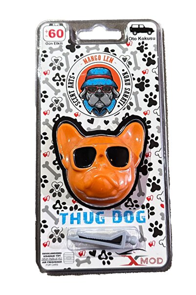 XMOD Oto Kokusu Turuncu Bulldog Gözlüklü Araba Kokusu Izgaraya Takmalı