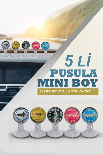XMOD Araç Içi Vantuzlu Renkli Mini Pusula Seti Mini Pusula