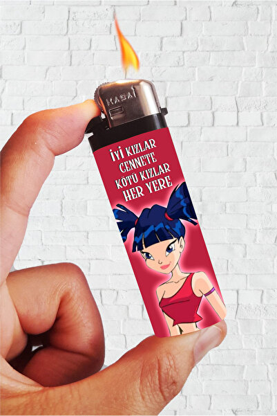 SARANG Çakmak Winx Musa - İyi Kızlar Cennete Klasik Baskılı Çakmak