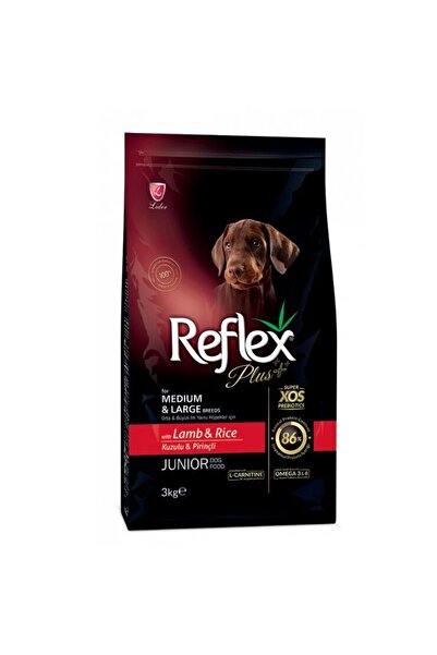 Reflex Plus Junior Kuzu Etli ve Pirinçli Orta ve Büyük Irk Yavru Köpek Maması...
