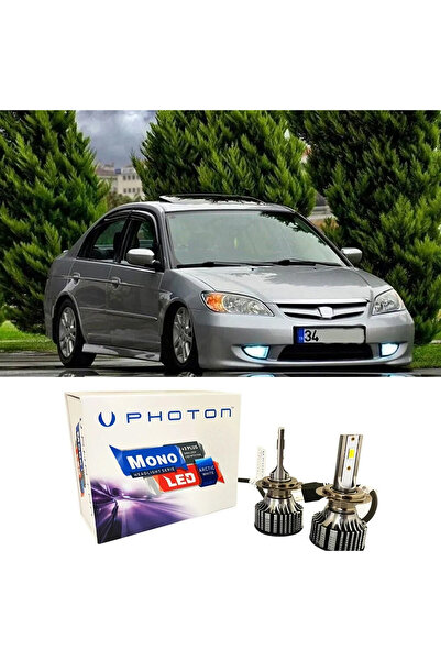 Photon Honda Civic Vtec 2 ES7 Led Xenon Uyumlu Uzun Far Ampulü HB3 Mono Yeni Seri Beyaz 2004-2006