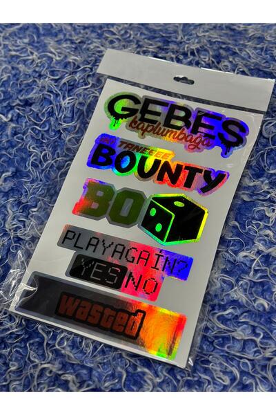 Etiket Oto Aksesuar ARABA ARKA CAM YAZILARI HOLOGRAMLI YENİ MODEL STİCKER