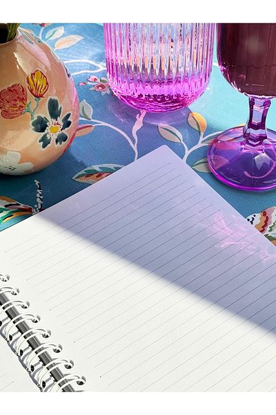 Victoria's Journals دفتر ملاحظات حلزوني مقاس 90 جم مقاس 17 × 24 سم - 192 صفحة 96 ورقة بغطاء صلب
