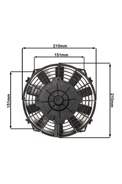STAR MOTOR COMPANY 8 İNÇ 80 WAT 12 VOLT EMİCİ AXIEL FAN