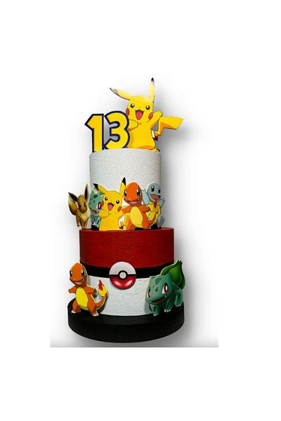 bizdenpastacılık Pokemon Pikachu Decorated Model Cake