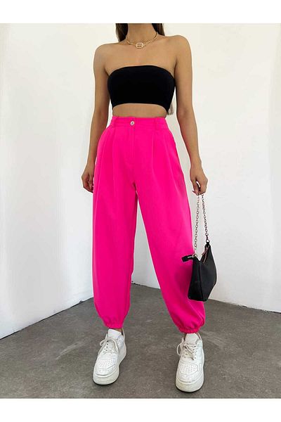 Bella Dossi High Waist and Belted Women's Sports Baggy Trousers - Elastic Leg