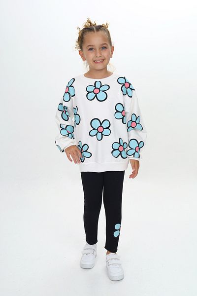 e-çocuk Set pentru fete cu imprimeu Daisy - Set de jos și de sus 502360 -361