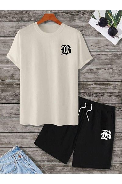seda Σετ μπλουζάκι και σορτς Unisex Oversize με στάμπα γράμματος