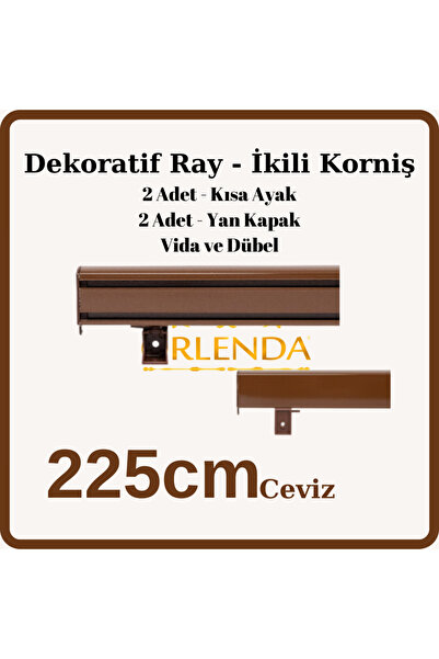 Orlenda Dekorativna šina - Dvostruka karniša - Dvokanalna aluminijumska karniša