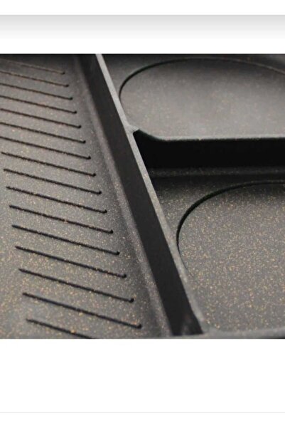 Genel Markalar 5 Gözlü Granit Döküm Tava, Piknikde Kampta Mutfakda Bölmeli Tava-665