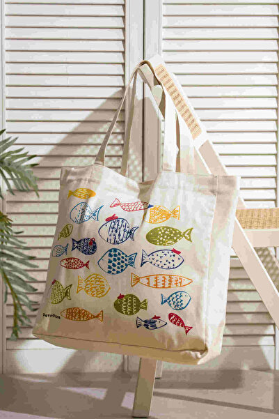 petit pure حقيبة قماش Goran Gusseted، حقيبة الشاطئ، حقيبة الكتف