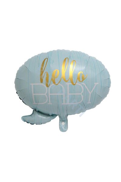 BEST PARTİ DOĞUM GÜNÜ PARTİ SÜSLERİ Blue Foil Balloon - Hello Baby 60 cm