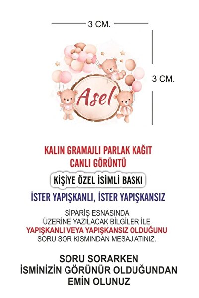 starmoods aksesuar Etiket Bebek Doğum - Yeni Doğan - Doğum Günü Kız Erkek Beb...