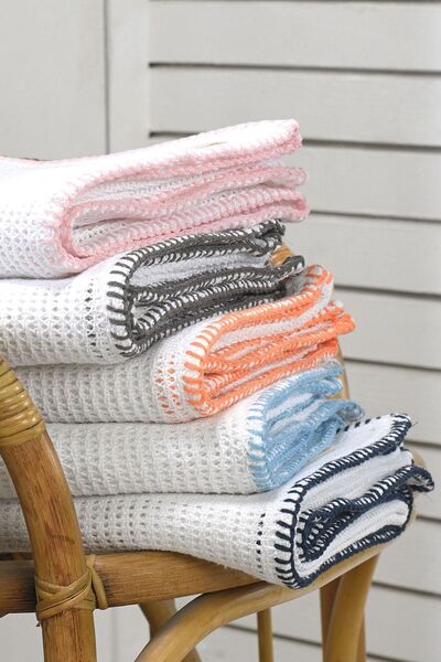 Salvia Dione 4 Season 100% Cotton Baby Blanket - Multi-Purpose White-Yellow Blanket