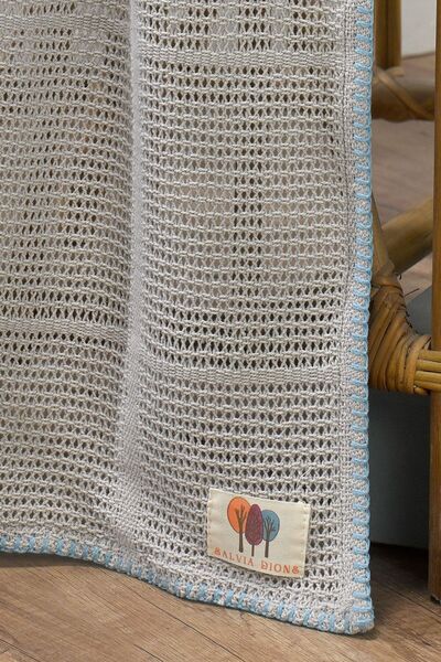 Salvia Dione 4 Seasons 100% Cotton Baby Blanket - 110x90 Grey-Grey Blanket