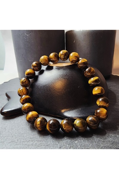 Şifa Köşesi Natural Stone Tiger Eye Bracelet - Strength, Will, Focus and Disc...