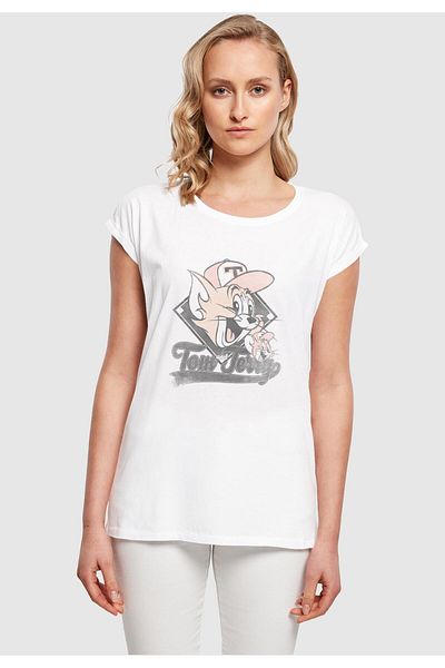 ABSOLUTE CULT Damen Ladies Tom und Jerry - Baseball Caps T-Shirt