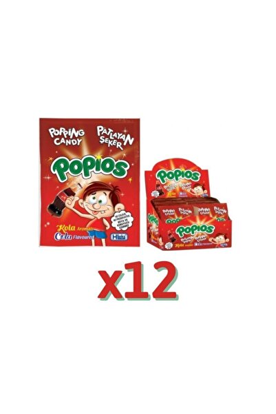 Hleks Patlayan Şeker Popios 4 Gr 40 Adet Kolalı 12 Paket (toplam 480 Adet)