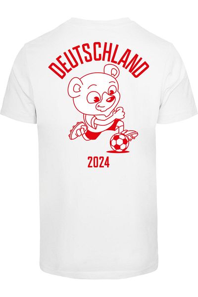 Mister Tee T-Shirt mit Fußball-Bär in Uni-Optik