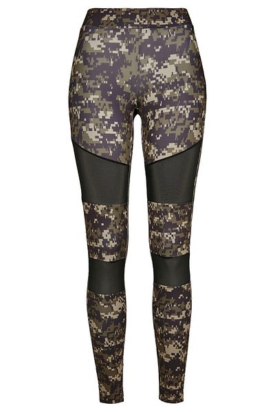 Urban Classics Damen Ladies Camo Tech Mesh Leggings