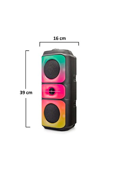 HADRON Kimiso QS3629 Bluetooth Hoparlör Rgb Led Işık & Radyo & Usb &2x10W