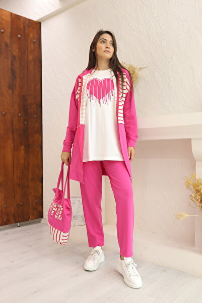 KardelenButik طقم بدلة رياضية كاميليا للموسم الجديد مكون من أربعة قطع - نسخة