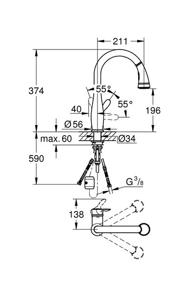 Grohe Single Operated Household Electrical Battery Parkfield 30215001