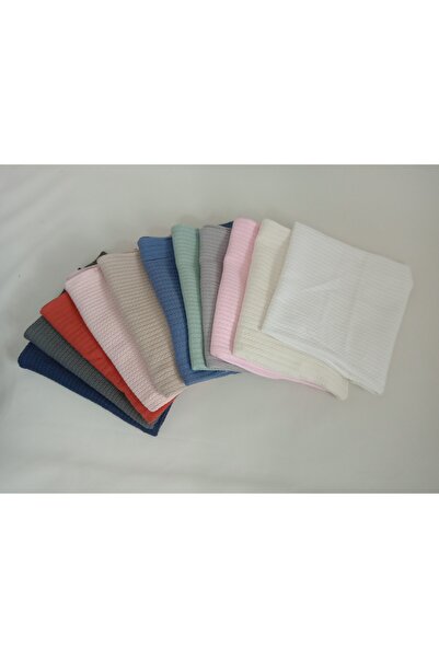 Wenaris 80x100 Cm Organic Cotton Knitted Patterned Baby Blanket