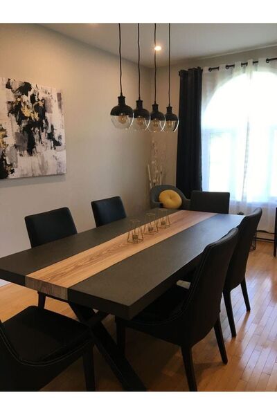 shardywood Ahşap Yemek Masası Toplantı Masası Mutfak Masası (SANDALYELER DAHİ...