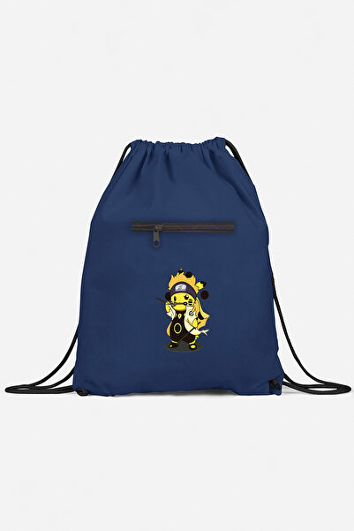 herotasarım حقيبة ظهر رياضية منقوشة بتصميم الرسوم المتحركة بيكاتشو - BLL4384