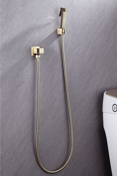 İSAOĞLU YAPI Matte Gold Bidet Faucet Antique Bidet Valve Antique Gold Bidet Faucet Set
