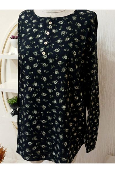 LUSSOLİFE Round Neck and Elastic Sleeve - New Season Mother Tunic