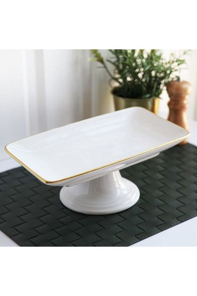 GÖNÜL Ceramic Chocolate Plate White G2802