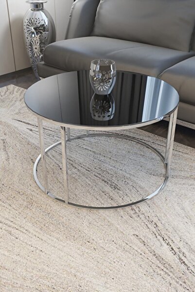 Belengo home Kapris Silver Orta Sehpa (füme Aynalı)