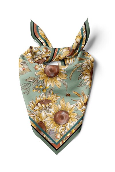 D scarf AYÇİÇEĞİ DESENLİ FULAR