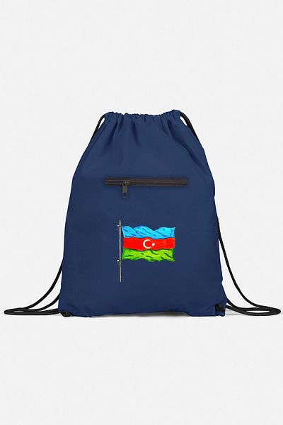 herotasarım Αθλητικό σακίδιο πλάτης με μοτίβο με σημαία του Αζερμπαϊτζάν - BLL4589
