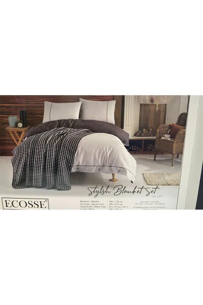 çeyizimhome ECOSSE BATTANİYELİ ÇİFT KİŞİLİK NEVRESİM TAKIMI