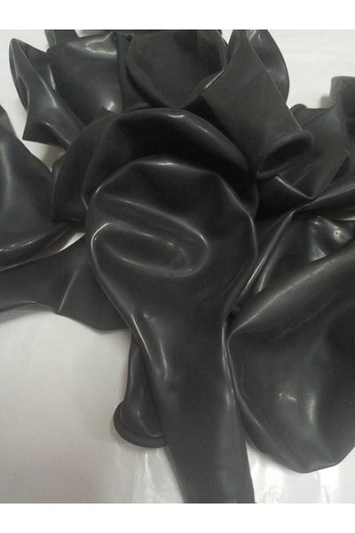asöy Pastel Black Balloons for Birthday - 10 Pieces, 30 Cm Standard Size
