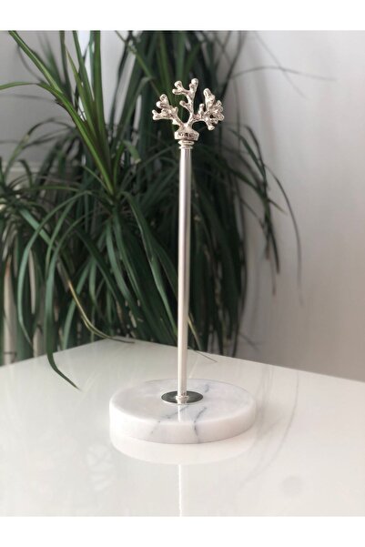 Sillage Home حامل المناشف الورقية من الرخام الفضي