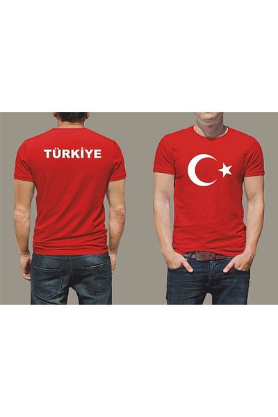 LEIVOR Moon Star Türkiye Printed Unisex Cotton T-shirt