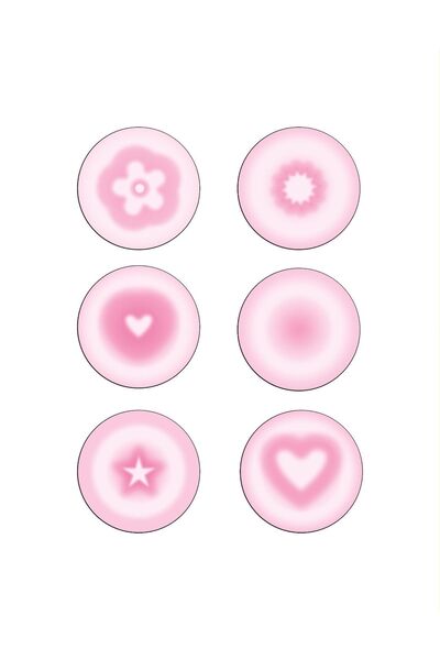 AYSAN ETİKET AySan Etiket Boş Renkli Yuvarlak Çap Etiket 50mm X 50mm