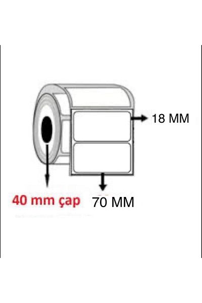 AYSAN ETİKET 70mm X 18mm Coated Barcode Label - Blank Adhesive