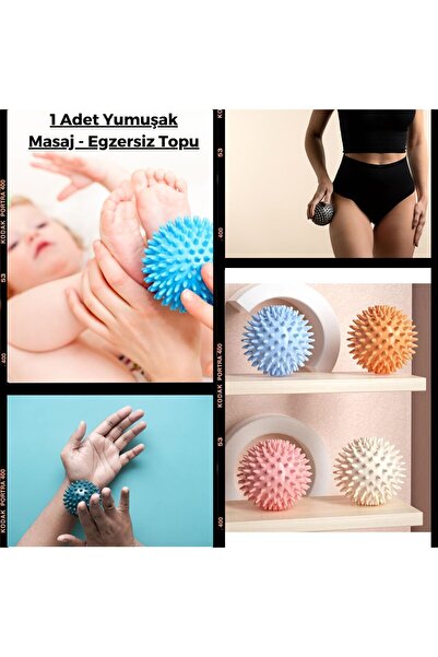 Tilda BSC. & Home 7.5 Cm Bpa Free Masaj Topu - Dikenli Duyu Uyarıcı El Ayak Vücut Egzersiz Topu / Massage Ball