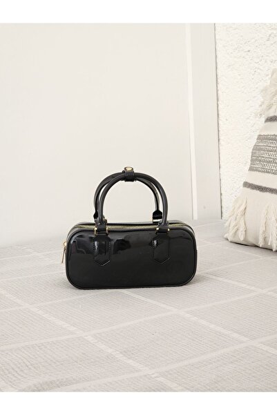 Moom Bag حقيبة نسائية من السيليكون باللون الأسود - مقابض مزدوجة، حزام، حمل ال...