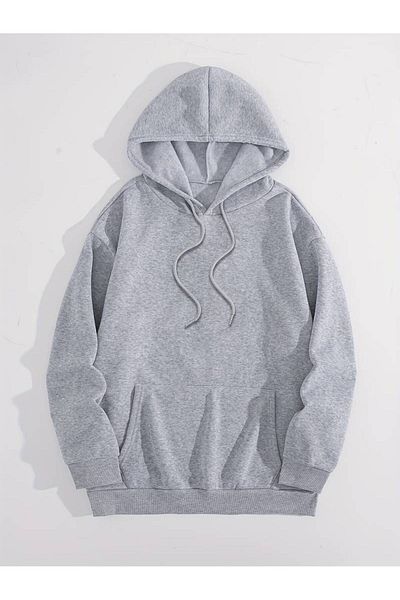 AMMA Unisex Oversize Χειμερινό φούτερ - στάμπα πεταλούδας, κουκούλα, 3 κλωστές