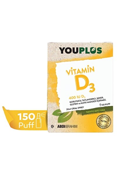 ABDİİBRAHİM Youplus Vitamin D3 400 Iu 20 ml Oral Sprey