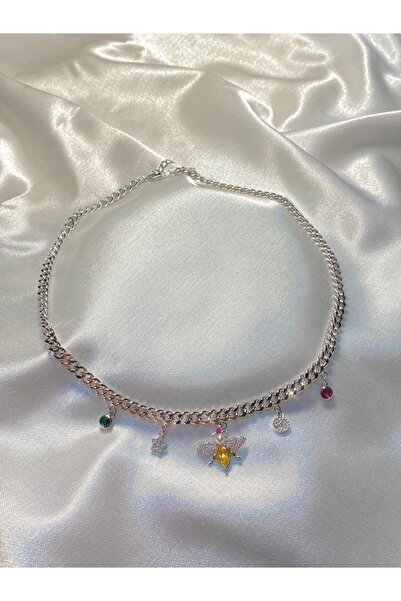 h&b design jewel Çelik Arı Detay Choker