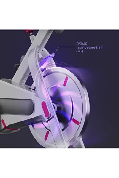 POBO Yeni Nesil Beyaz Koşu Kondisyon Bisikleti Egzersiz Ev Koşu Bisikleti Spin Bike Dikey