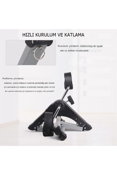 Reidan Portatif El Ve Ayak Egzersiz Pedalı Bandı Bisikleti Ev Ofis Koşu Bandı Portatif Spor Malzemesi